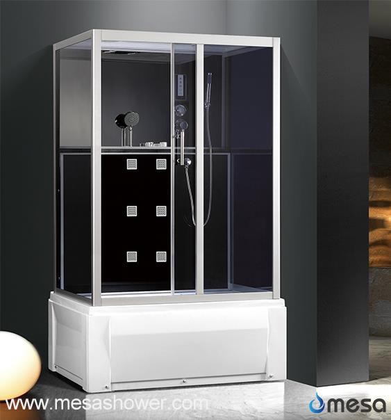 Corner Besar Galss Shower Unit dengan 4 Saiz Untuk Bilik Mandi yang Berbeza