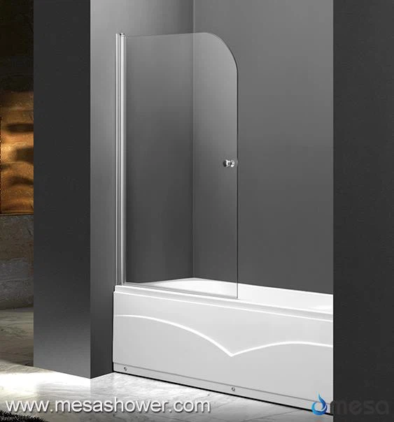 New Simple Design Pivot Clear Glass Frameless Bathtub Screen Bath Bath