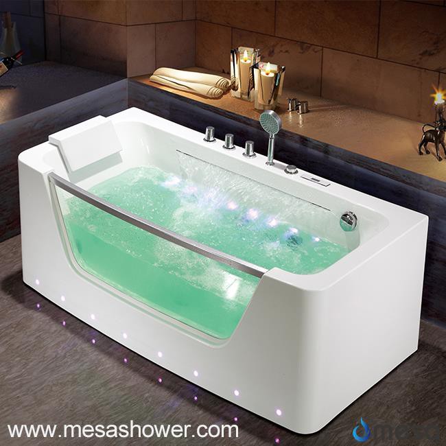 Reka bentuk kontemporari Gaya Mudah Garis Besar Besar Alahan Whirlpool Urut Jetted Acrylic Fiberglass Tab Mandi Tab Mandi untuk Dijual