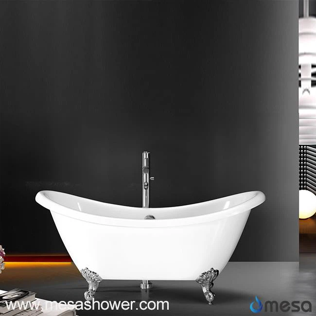 Kembar Freestanding Double Ended Slipper Clawfoot Tub dengan C / UPC Certification