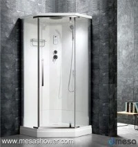 Bilik pancuran mandian Corner Shape Diamond dengan Pintu Kaca Hinge