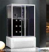 Corner Besar Galss Shower Unit dengan 4 Saiz Untuk Bilik Mandi yang Berbeza