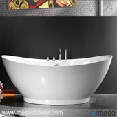 Melaskan tab mandi pepejal yang tahan lasak - MEC3163 putih tulen