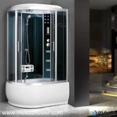Bilik Kabin Pancuran R-Shaped Corner dengan Fungsi Urut M-505-A (L)