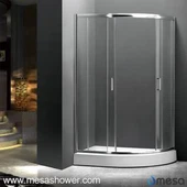 Corner Shower Enclosure of Double Sliding Door with Frame