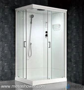 Bilik Cekapan Pancuran Steam Rectangular Corning Membuka Rectangular