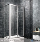 Reka bentuk ringkas yang dibingkai Sudut Rectangular Sliding Folding Shower Folder